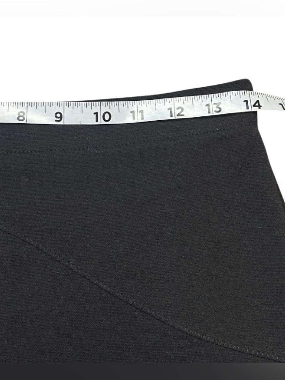 Simply Vera Vera Wang Black Sculpted Seam Mini Skirt XS Stretch Ponte Pull-On - Picture 4 of 8